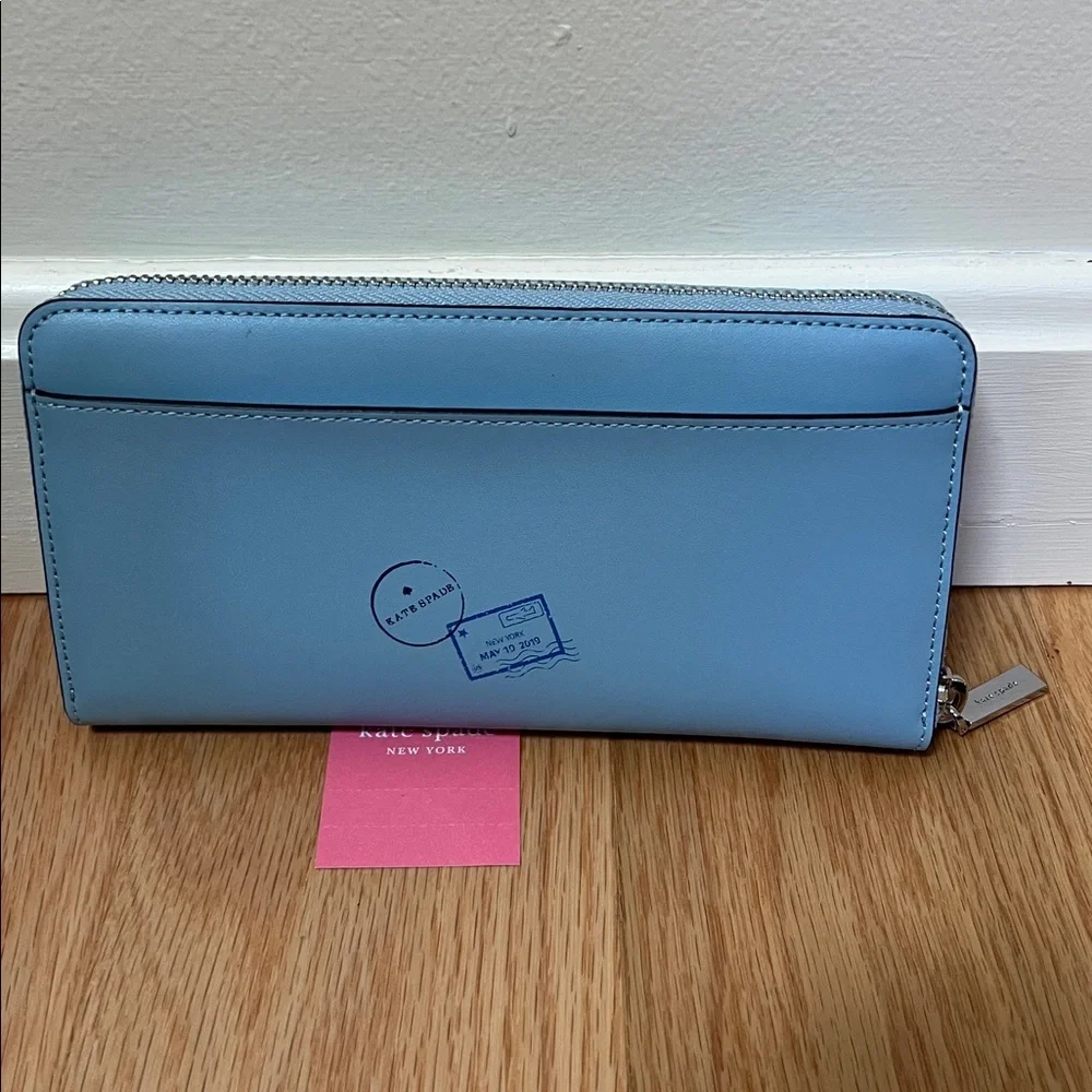 New! Kate Spade fresh water Bon voyage off the grid large continental wallet.